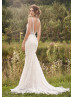 Sexy Ivory Lace V Back Bohemian Wedding Dress